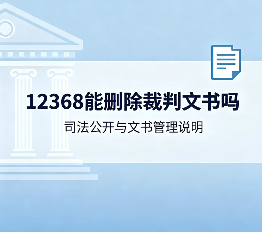 拨打 12368 能删除裁判文书吗？一文讲清热线权限与正规申请流程