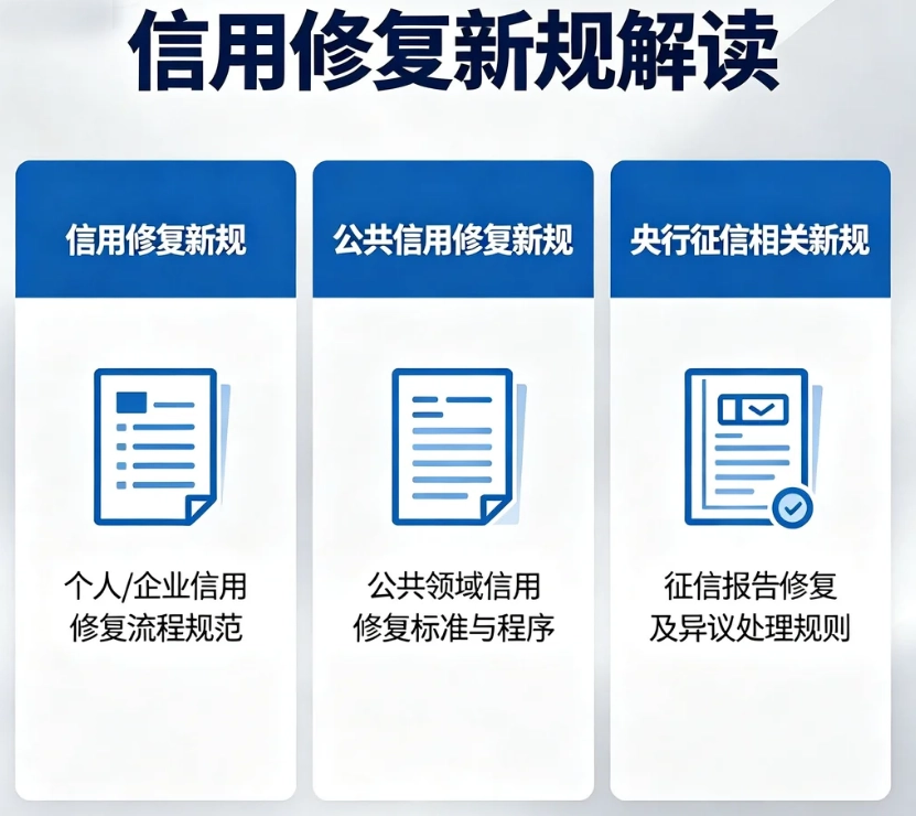 提供信用修复新规 公共信用修复新规 央行征信相关新规参考