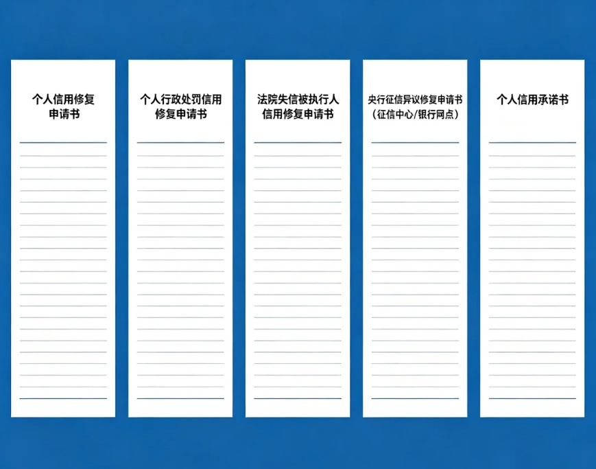 个人信用修复申请书格式参考