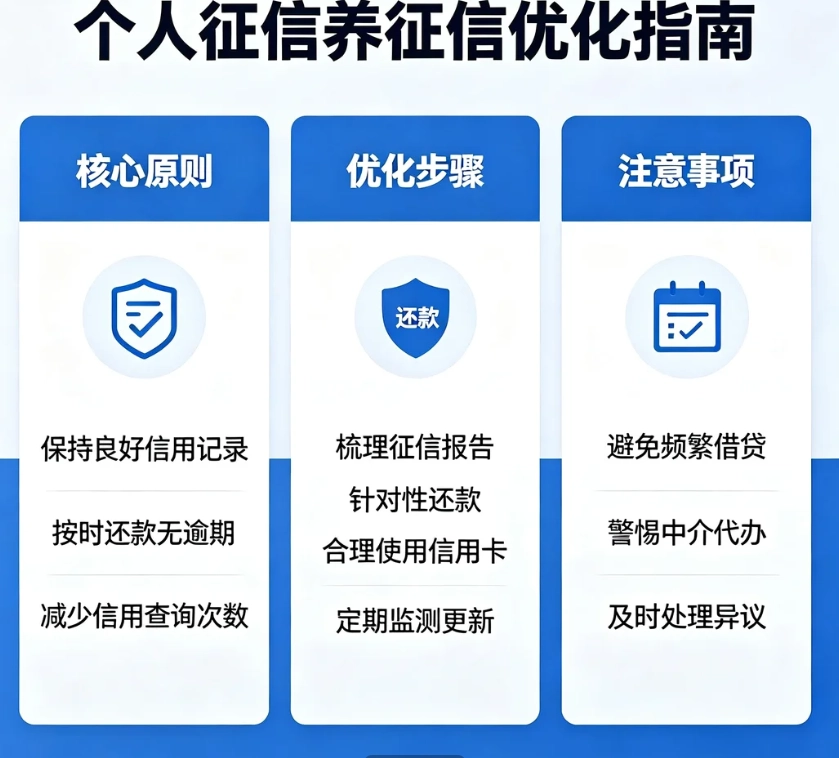 个人征信 核心原则 优化步骤 注意事项