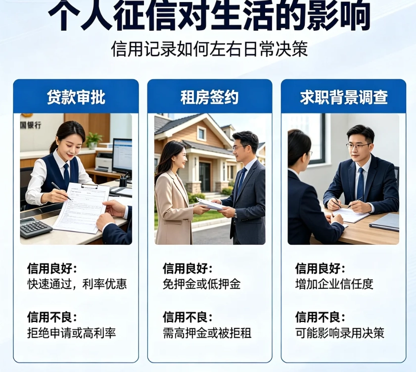 个人征信对贷款审批 租房签约 求职背景调查影响