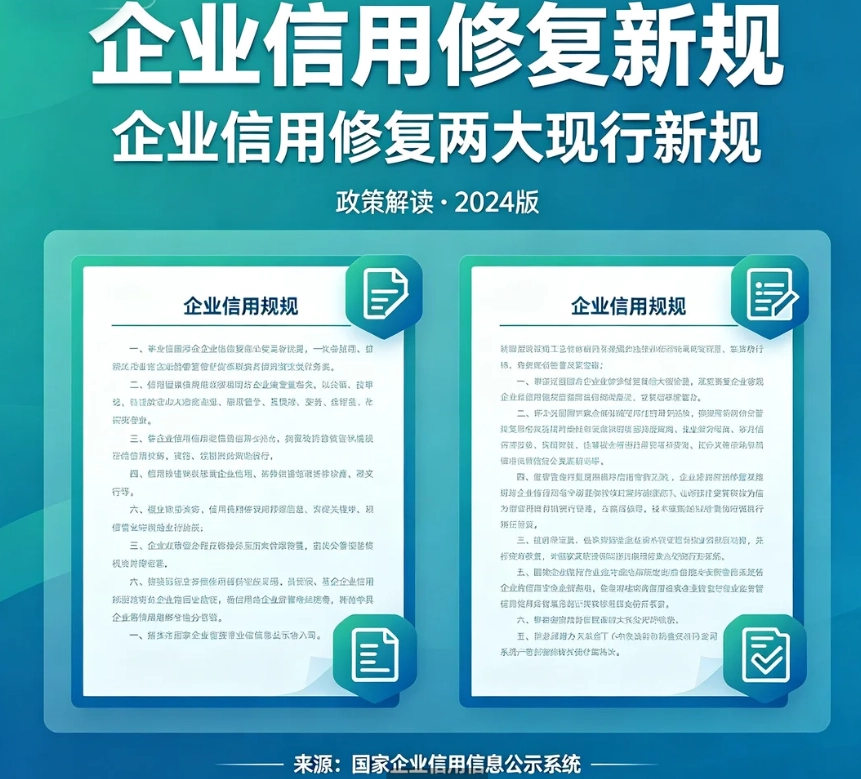 提供企业信用修复两大现行新规解读