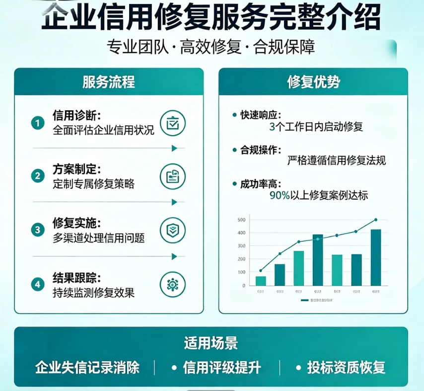 我们提供企业信用修复服务