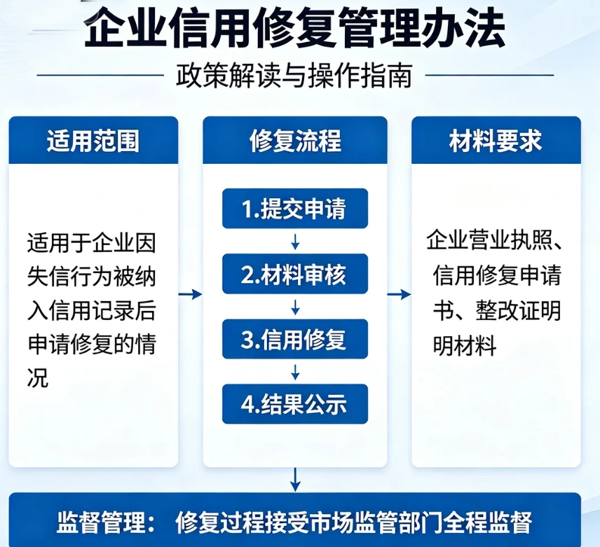 提供企业信用修复管理办法参考