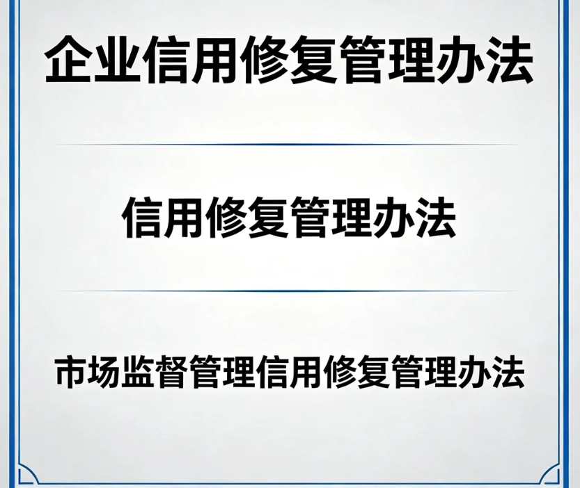 企业信用修复管理办法 信用修复管理办法 市场监督管理信用修复管理办法解读