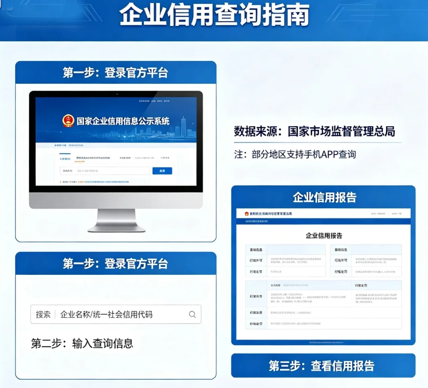提供企业信用查询方法