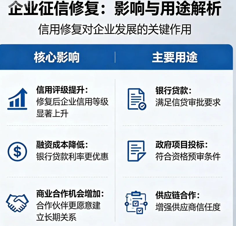 企业征信修复 影响与用途