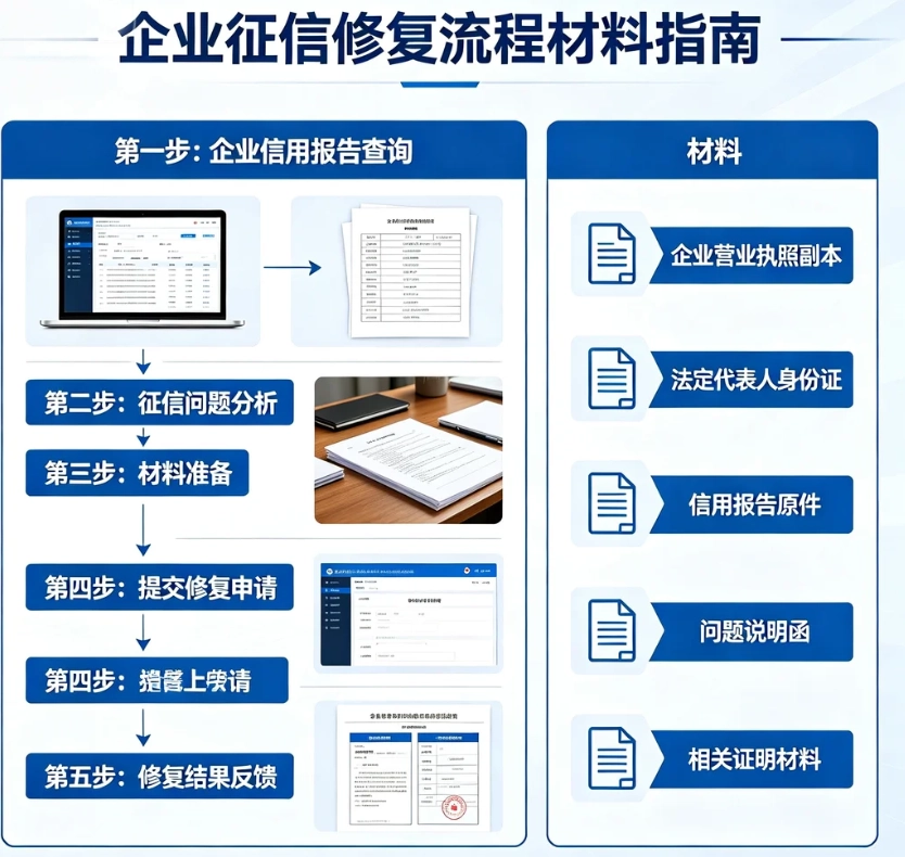 企业征信修复 企业信用报告查询 材料
