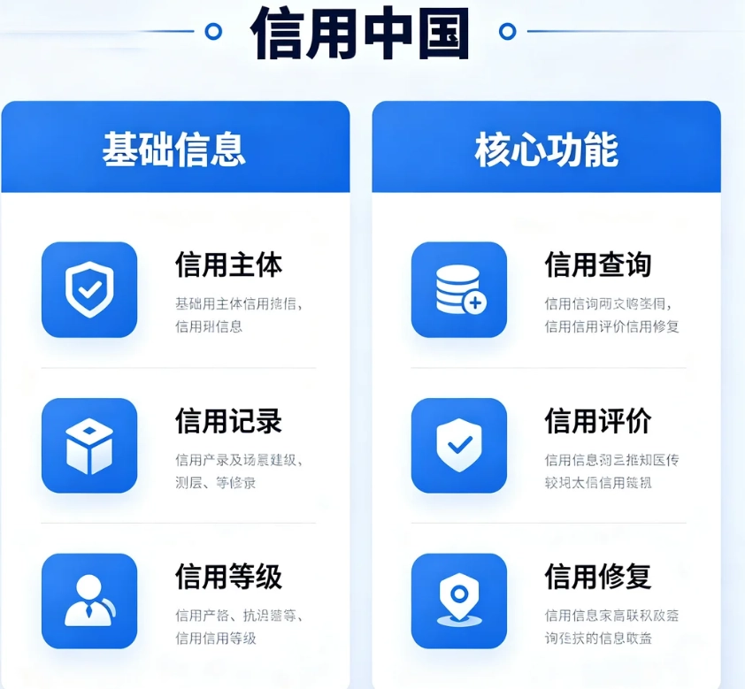 信用中国 基础信息 核心功能等介绍