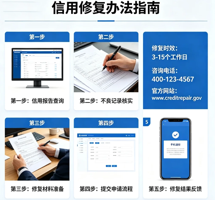 为企业提供信用报告查询 不良记录核实 修复材料准备 提交申请流程