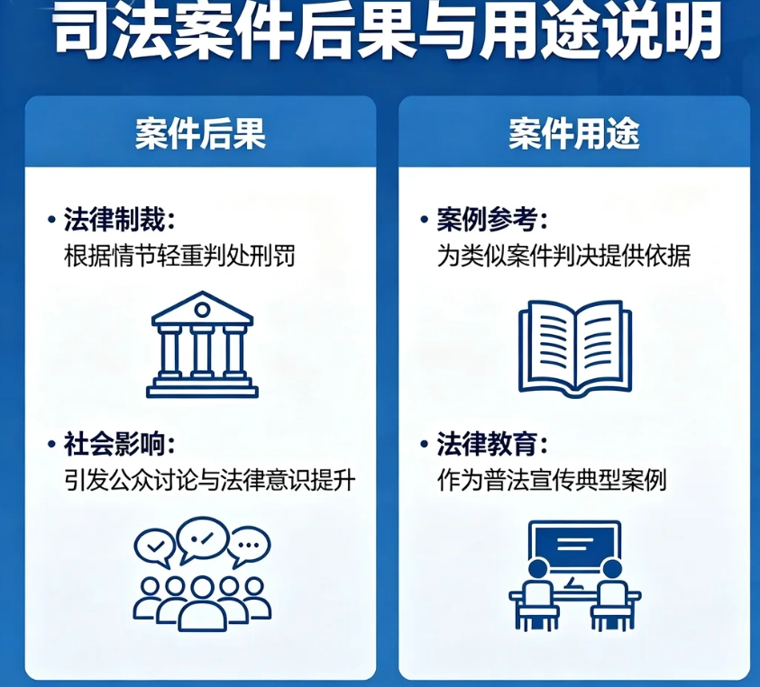 司法案件 案件后果 案件用途