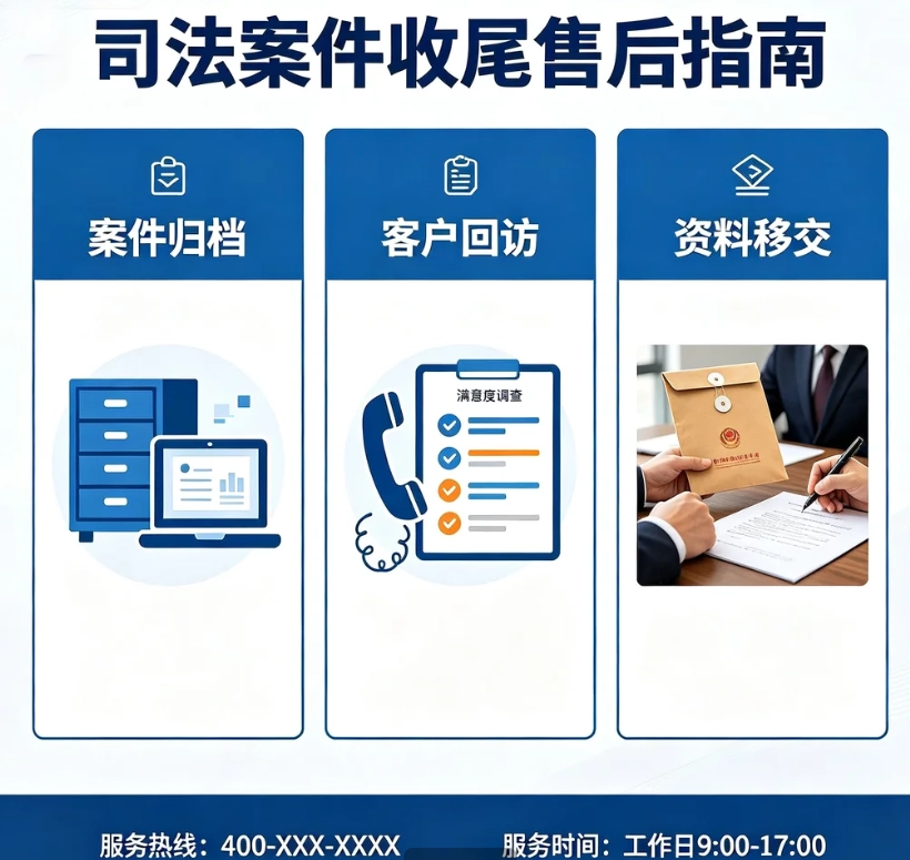 司法案件 案件归档 售后回访 资料移交