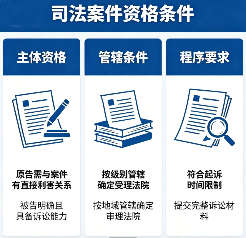 司法案件主体资格 管辖条件 程序要求