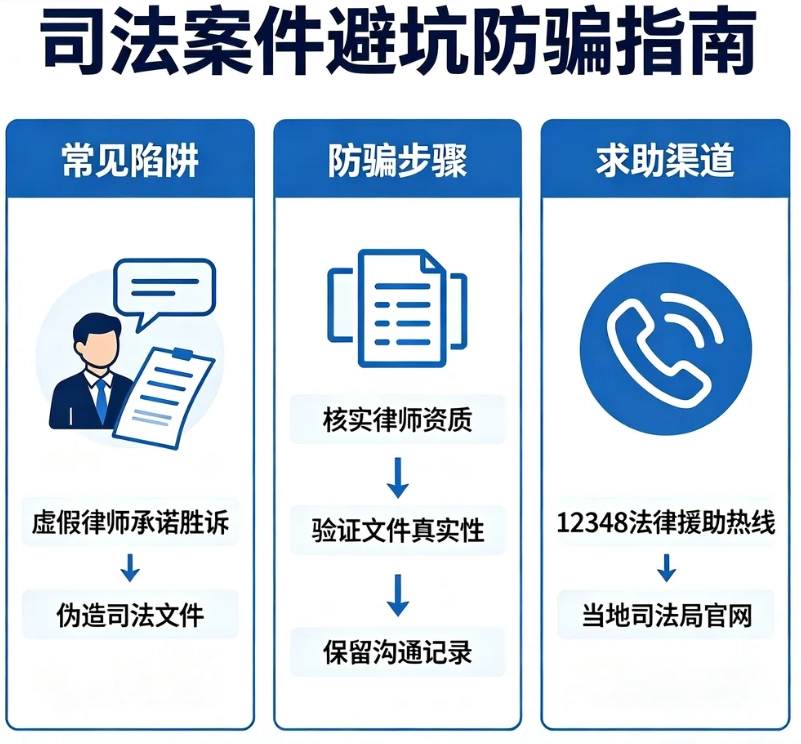 司法案件常见陷阱 防骗步骤 求助渠道