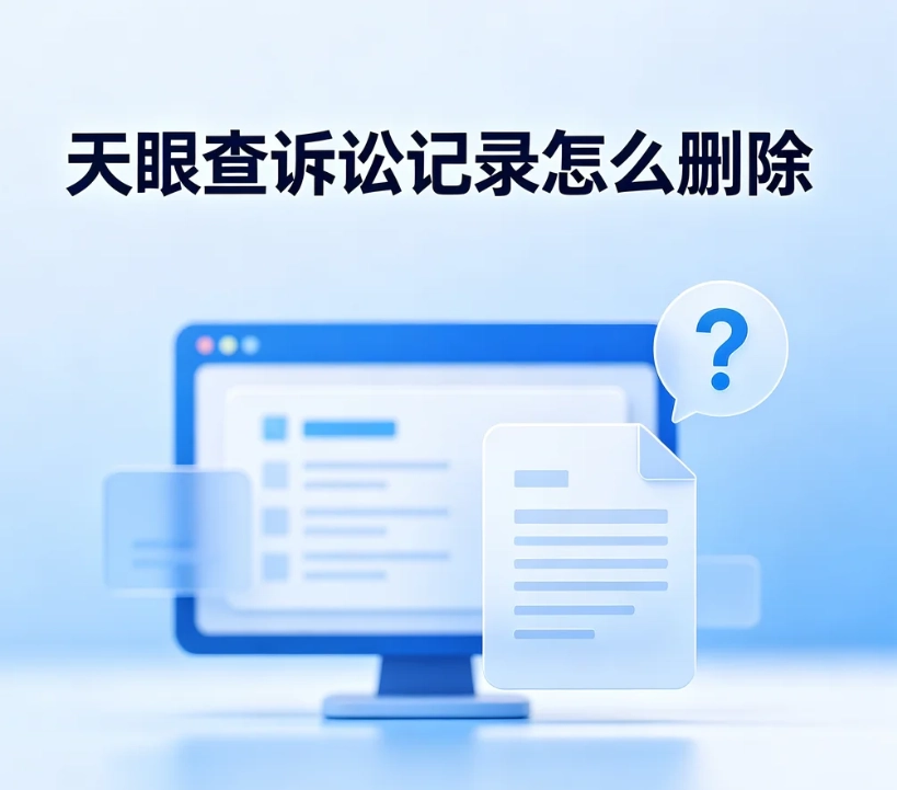 天眼查诉讼记录怎么删除？裁判文书、历史纠纷合规下架方案