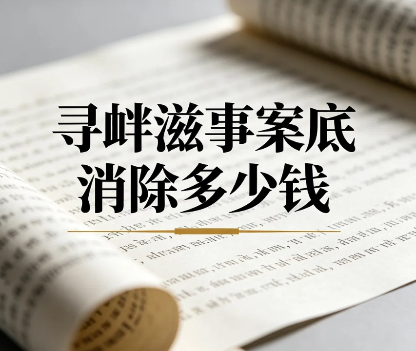 寻衅滋事案底消除多少钱？官方有无收费标准，揭秘付费消案底骗局