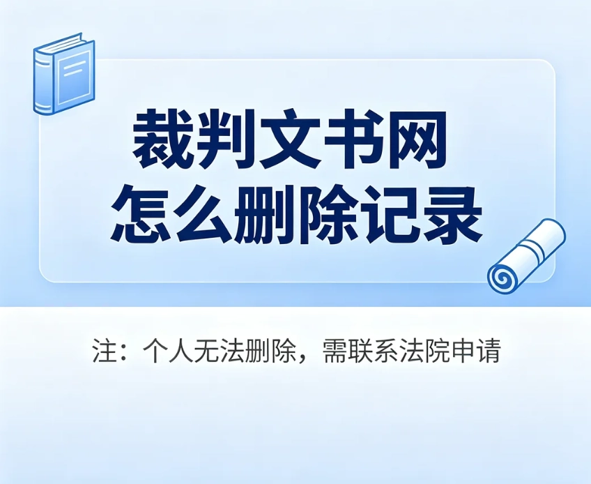 裁判文书网怎么删除记录？中国裁判文书文书下架正规申请条件、办理步骤