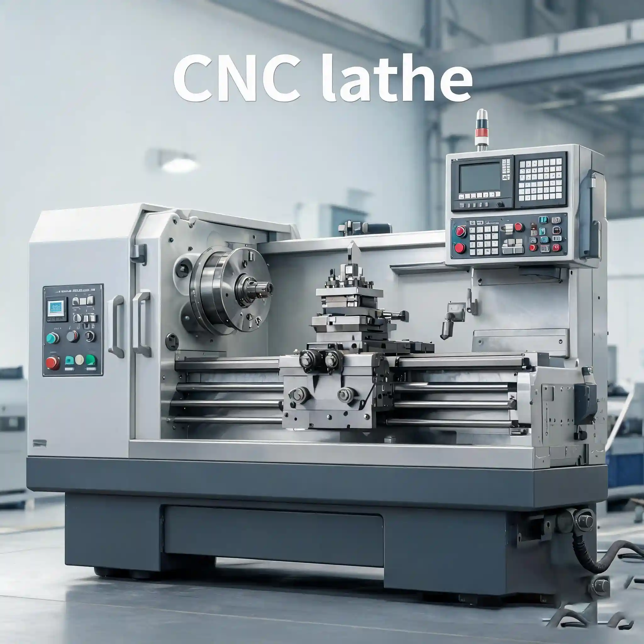 CNC lathe machine processing high‑precision round metal custom machined prototype parts
