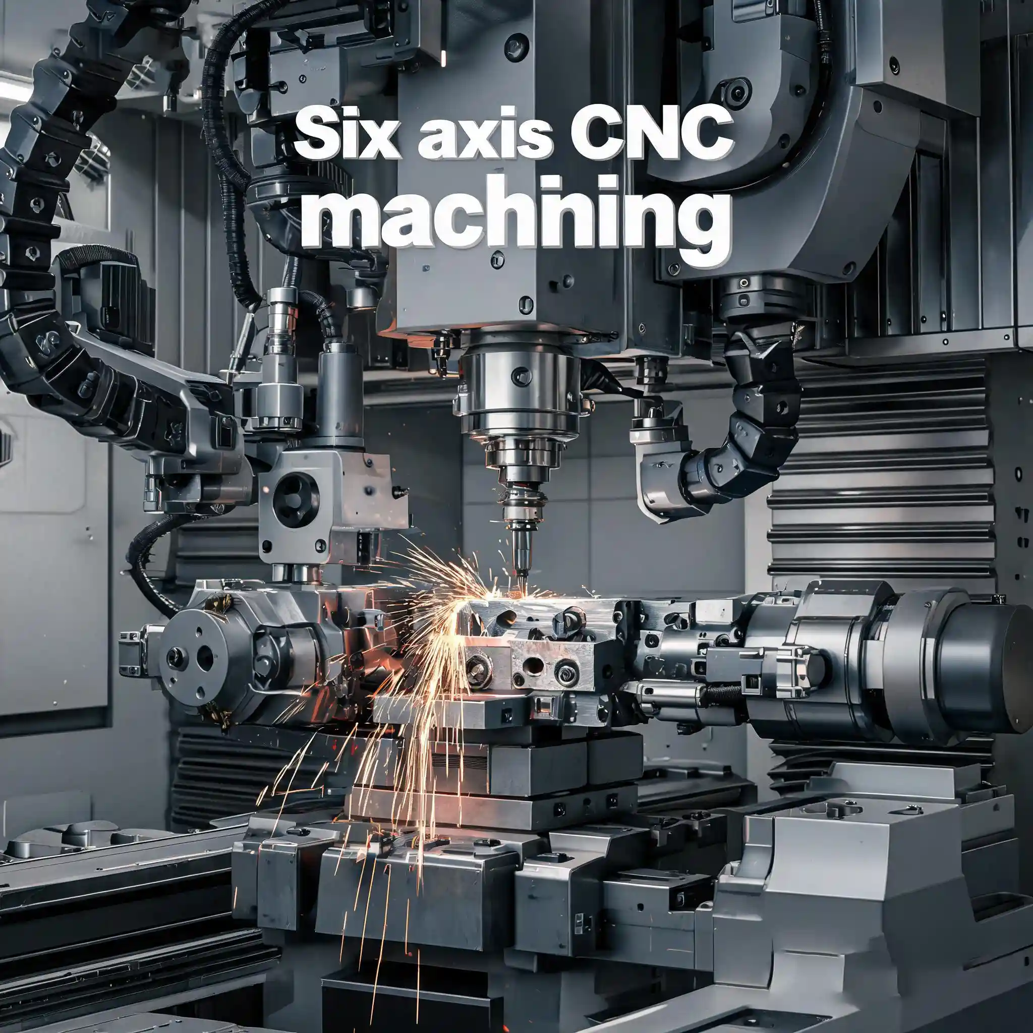 Six‑axis CNC machining multi‑degree‑of‑freedom complex geometry high‑precision prototype component processing