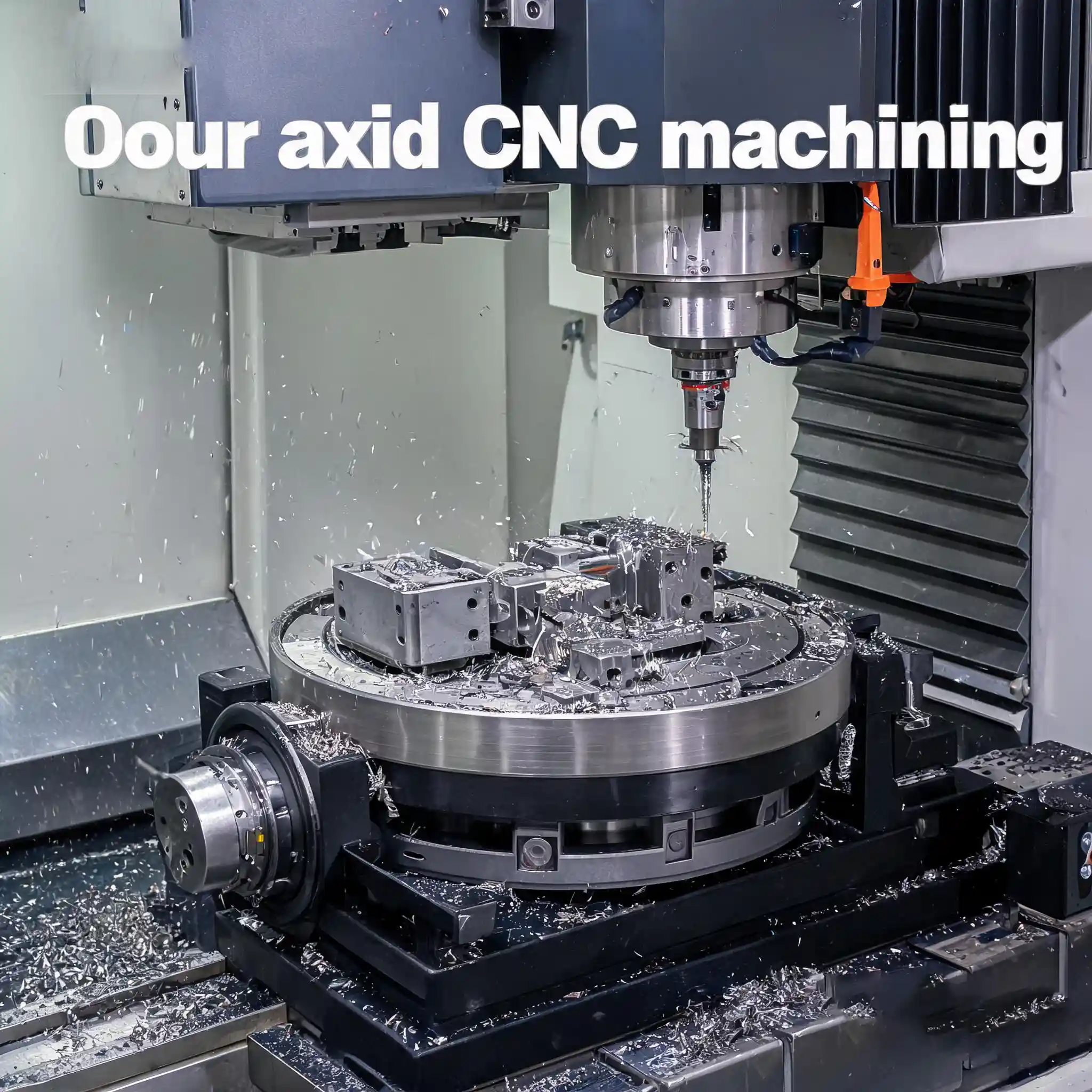 Four‑axis CNC machining multi‑angle custom complex metal plastic prototype component processing